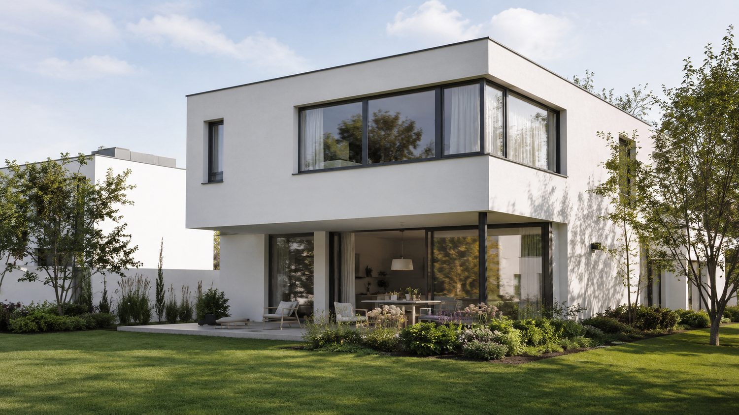 Moderne Bauhaus-Stadtvilla mit Garten im Grunewald